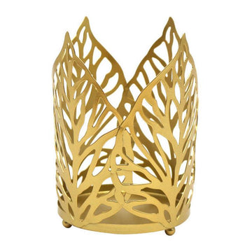 Nordic Gold Leaf Candle Holder