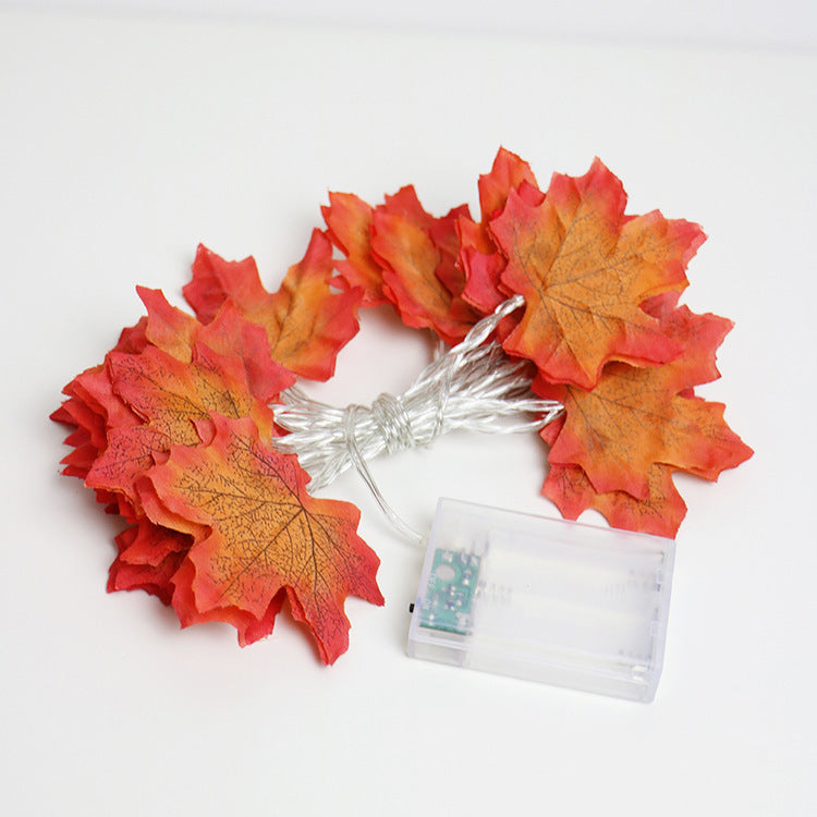 Pumpkin and Maple Leaf Light String Decoration Light