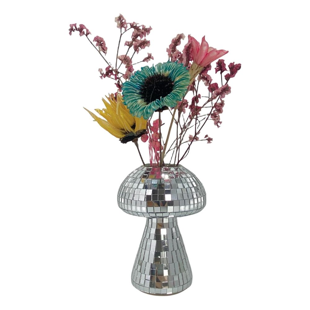 Disco Mushroom Mirror Vase