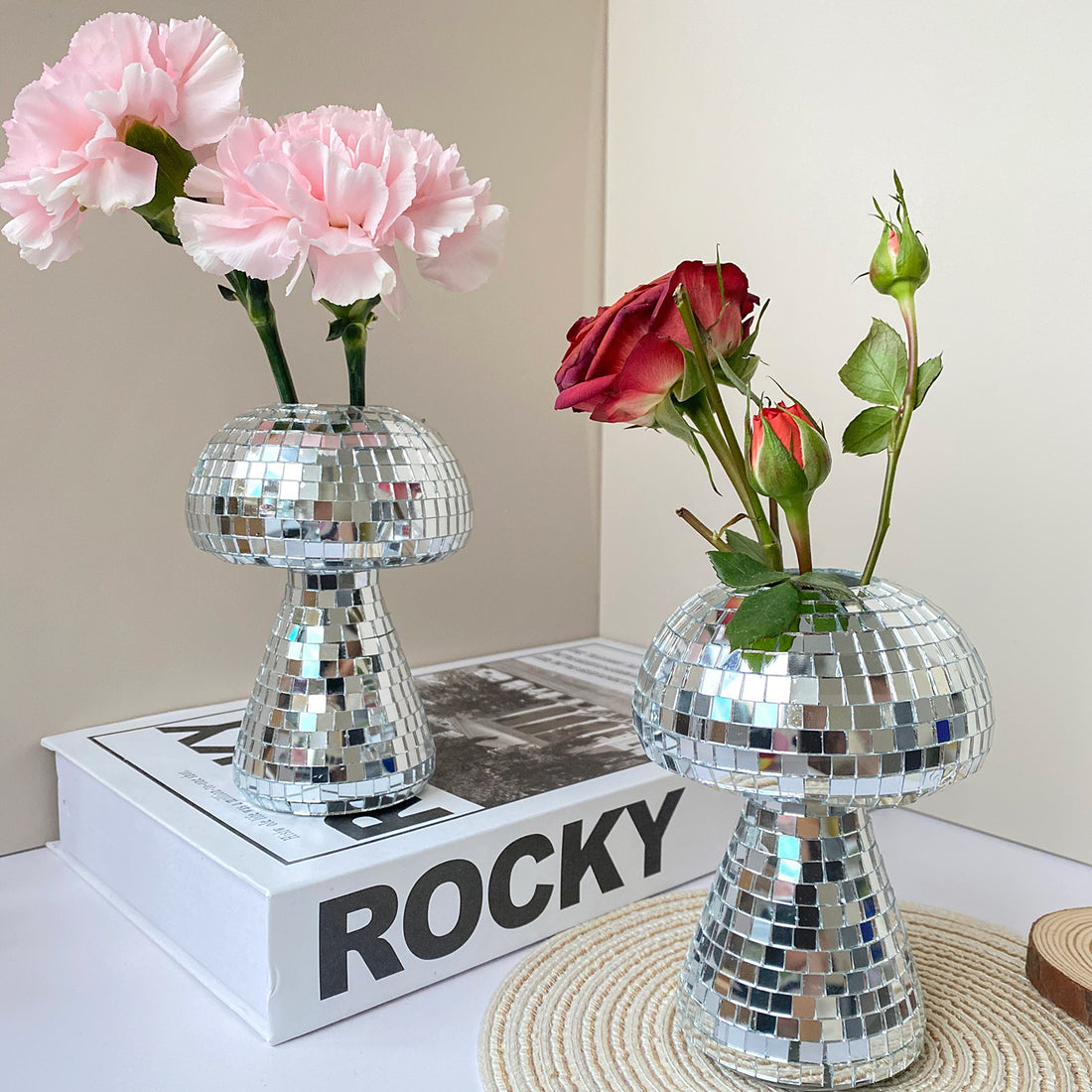 Disco Mushroom Mirror Vase