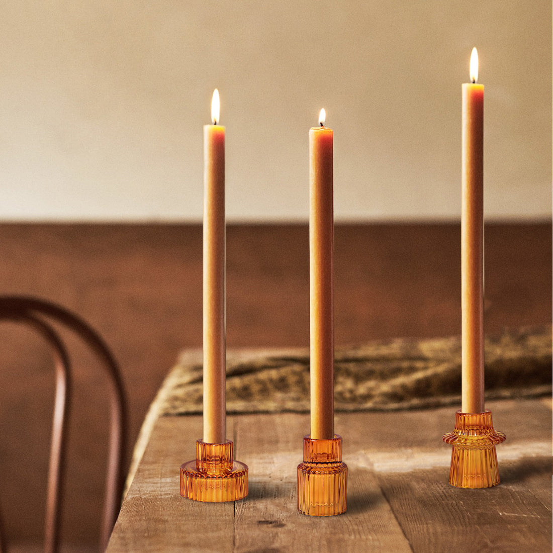 Pattern Glass Candlestick